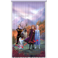 Detský záves DISNEY - FROZEN 2 - Elsa s priateľmi na horskej plošine - 140x245 cm