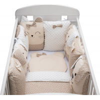 BUBABA Súprava do postieľky Sleep Guardian 12dielna - béžová