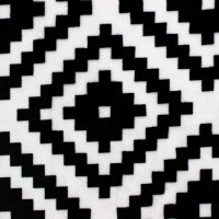 Penový koberec GEOMETRIC 120x160 cm - čierny/biely