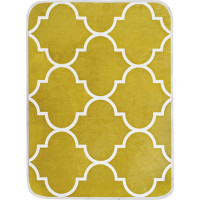 Penový koberec NOVIA Maroko 120x160 cm - žltý/biely