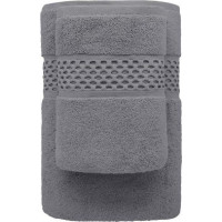 Bavlnený uterák ROUTE - 50x90 cm - 650g/m2 - popolavo šedý