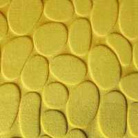 Penová kúpeľňová predložka PEBBLES 45x70 cm - žltá