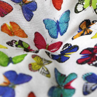 4dielny vankúš do závesného kresla LUNA - Farebné motýliky