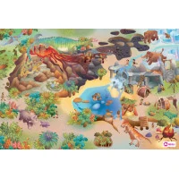 Detský koberec LITTLE HIPPO - 112x75 cm - Park dinosaurov