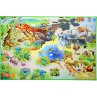 Detský koberec LITTLE HIPPO - 112x75 cm - Park dinosaurov