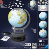 RAVENSBURGER Puzzleball Svietiaci Globus (Zemeguľa) 548 dielikov