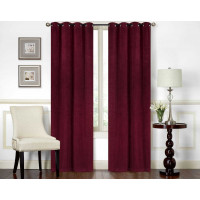 Dizajnový záves s krúžkami PAOLA PREMIUM VELVET 140x260 cm - bordó