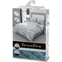 Bavlnené obliečky ELEGANT Flowers - biele / šedé - 160x200 cm