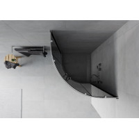 Sprchovací kút maxmax MEXEN RIO grafit - štvrťkruh 90x90 cm, 863-090-090-01-40