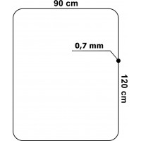 Ochranná podložka pod stoličku 120 x 90 cm - priehľadná
