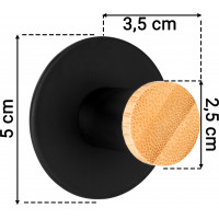Vešiak na uterák KOVIR - čierny - 2 kusy