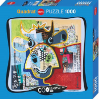 HEYE Štvorcové puzzle Bodkovaná krava 1000 dielikov