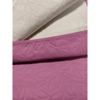 Prikrývka na posteľ CASSARO 220x240 cm - ružová/krémová