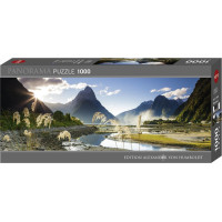 HEYE Panoramatické puzzle Milford Sound, Nový Zéland 1000 dielikov
