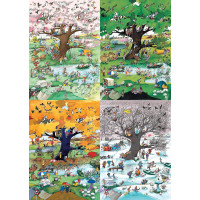 HEYE Puzzle Cartoon Classics: Štyri ročné obdobia 2000 dielikov