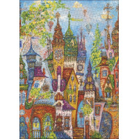 HEYE Puzzle Charming Village: Červené oblúky 1000 dielikov