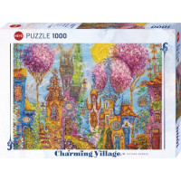 HEYE Puzzle Charming Village: Ružové stromy 1000 dielikov