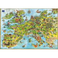 HEYE Puzzle Draci - Mapa Európy 4000 dielikov