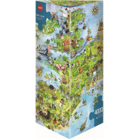 HEYE Puzzle Draci - Mapa Európy 4000 dielikov