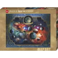 HEYE Puzzle Map Art: Vesmír 1500 dielikov
