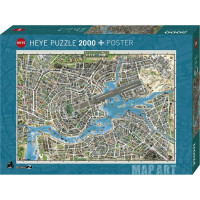HEYE Puzzle Map Art: Mesto popu 2000 dielikov