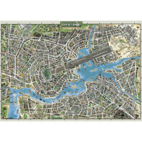 HEYE Puzzle Map Art: Mesto popu 2000 dielikov