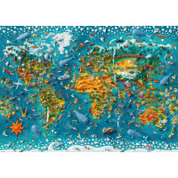 HEYE Puzzle Map Art: Miniatúrny svet 2000 dielikov