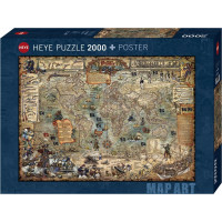 HEYE Puzzle Map Art: Svet pirátov 2000 dielikov