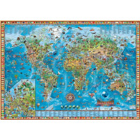HEYE Puzzle Map Art: Úžasný svet 2000 dielikov
