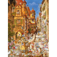 HEYE Puzzle Romantic Town: Vo dne 1000 dielikov