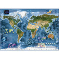 HEYE Puzzle Satelitná mapa sveta 2000 dielikov