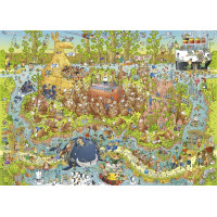 HEYE Puzzle Šialená ZOO: Austrálska expozícia 1000 dielikov