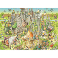 HEYE Puzzle Šialená ZOO: Expozícia Jurský svet 1000 dielikov