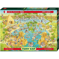 HEYE Puzzle Šialená ZOO: Nílska expozícia 1000 dielikov