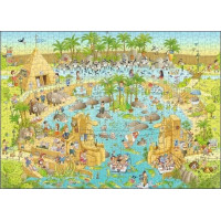 HEYE Puzzle Šialená ZOO: Nílska expozícia 1000 dielikov