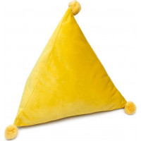 Vankúš TREVI VELVET Pyramída 40x40x40 cm - žltý