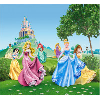 Detský záves DISNEY - Princezné na kvetinovej lúke - 180x160 cm