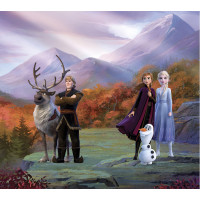 Detský záves DISNEY - FROZEN 2 - Elsa s priateľmi v horách - 180x160 cm