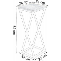 Stojan na kvety KONEL 62 cm dub / čierny