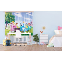 Detský záves DISNEY - Princezné v zámockej záhrade - 180x160 cm