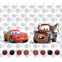 Detský záves DISNEY - CARS - kamaráti - 180x160 cm