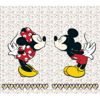 Detský záves DISNEY - Minnie a Mickey so srdiečkami - 180x160 cm