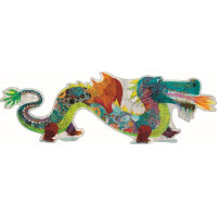 DJECO Obrysové puzzle Drak Leon 58 dielikov