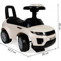 ECOTOYS Odrážadlo Auto s melódiami bielej