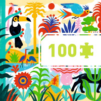 DJECO Panoramatické puzzle Džungľa 100 dielikov