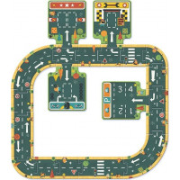 DJECO Podlahové obrysové puzzle Cesty 21 dielikov