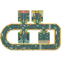 DJECO Podlahové obrysové puzzle Cesty 21 dielikov