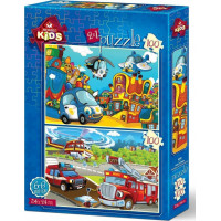 ART PUZZLE Puzzle Polícia a hasiči 2x100 dielikov