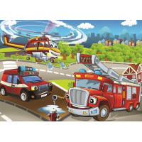 ART PUZZLE Puzzle Polícia a hasiči 2x100 dielikov