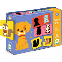 DJECO Puzzle Zvieracie tiene 12x2 dielikov